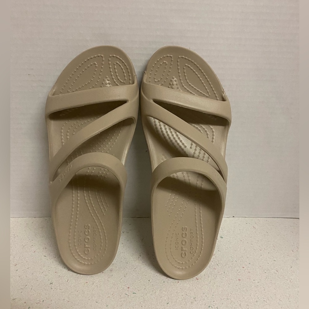 CROCS Kadee II Women's Slip-On Sandals in Taupe